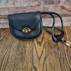 Dooney & Bourke Black Crossbody Bag with Gold Accents